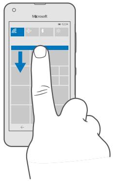 MICROSOFT LUMIA 550 - Afficher les notifications et accéder aux paramètres - 1