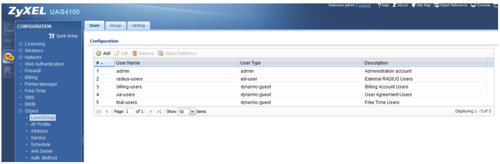ZYXEL UAG4100 - Internet Access Policy - 2