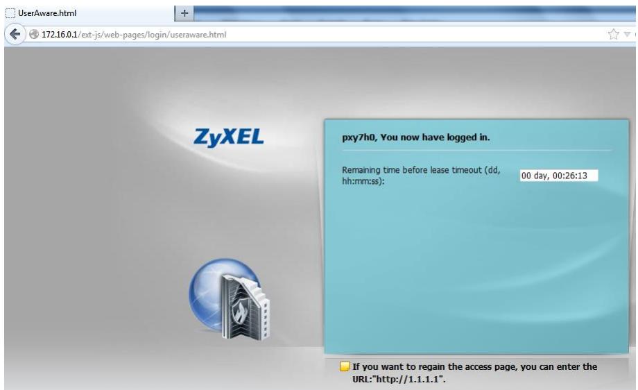 ZYXEL UAG4100 - External Web Portal - 4