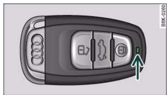 AUDI A5 - Indicator lamp on remote control key - 1