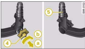 AUDI A5 - The spring mechanism inside the ball joint must be in the "ready" position. - 1