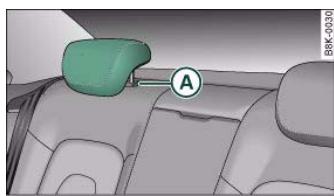 AUDI A5 - Adjusting the rear head restraints - 1