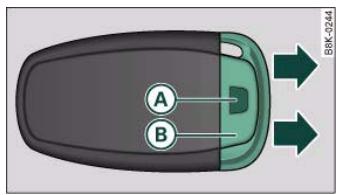 AUDI A5 - Replacing the battery for the remote control key - 1