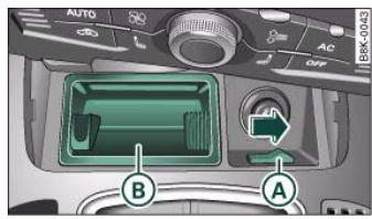 AUDI A5 - Manual release of selector lever - 1