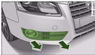 AUDI A5 - Changing bulb for front fog lights - 1