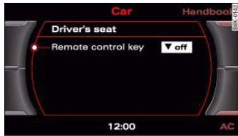 AUDI A5 - Storing settings - 2
