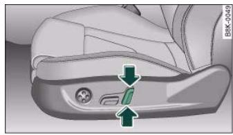 AUDI A5 - Adjusting the front head restraints - 2