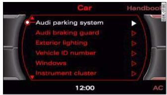 AUDI A5 - Adjusting warning beeps - 1