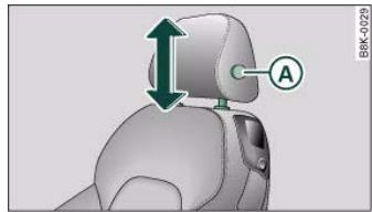 AUDI A5 - Adjusting the front head restraints - 1