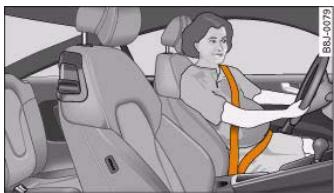 AUDI A5 - Wearing and adjusting the seat belts during pregnancy - 1