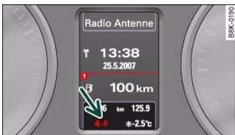 AUDI A5 - Gear-change indicator - 1