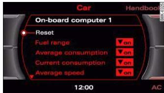 AUDI A5 - Basic settings for the on-board computer - 1