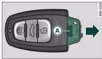 AUDI A5 - Replacing the battery for the remote control key - 2