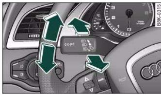 AUDI A5 - Turn signal and main beam lever - 1