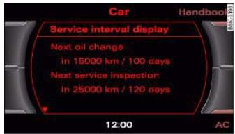 AUDI A5 - Service interval display - 1