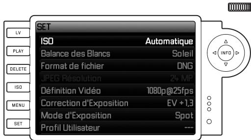 LEICA M-P - Réglage des fonctions du menu - 2