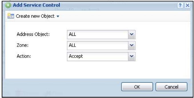 ZYXEL UAG2100 - Adding a DNS Service Control Rule - 1