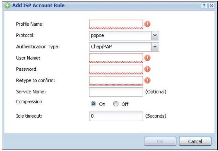 ZYXEL UAG2100 - ISP Account Edit - 1