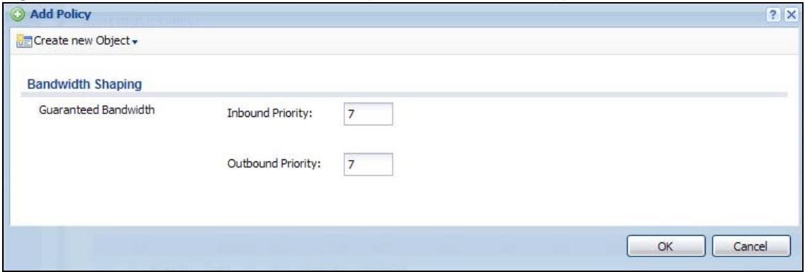 ZYXEL UAG2100 - The Bandwidth Management Add/Edit Screen - 1