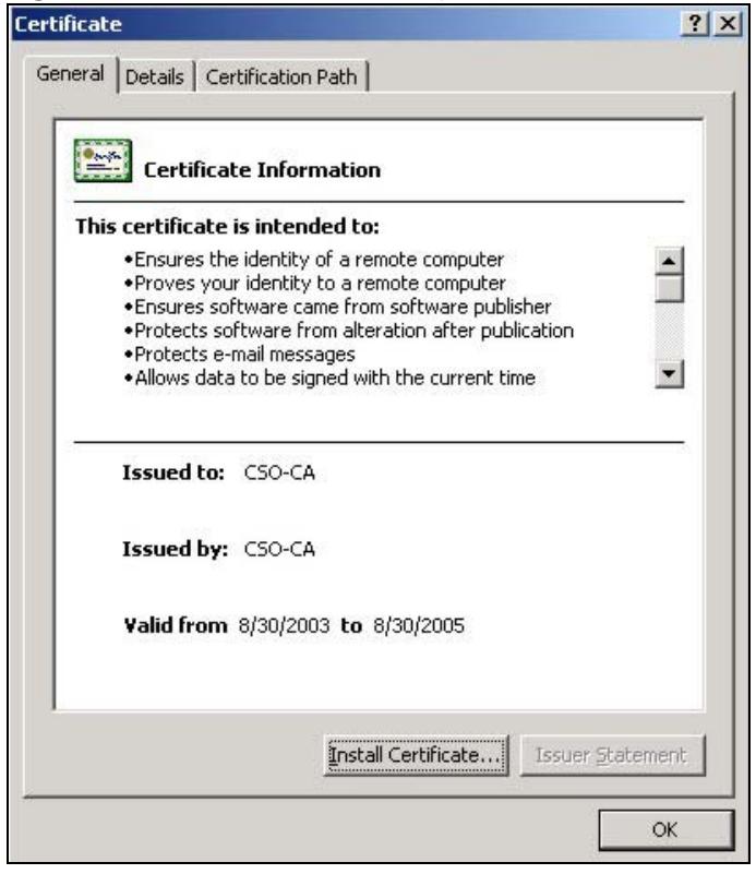 ZYXEL UAG2100 - Installing the CA's Certificate - 1
