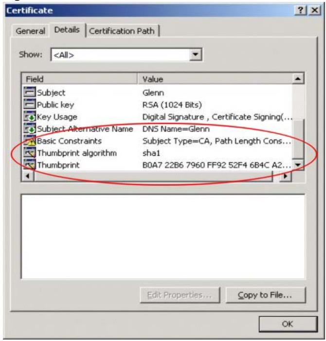ZYXEL UAG2100 - Verifying a Certificate - 2