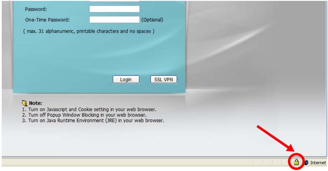ZYXEL UAG2100 - Login Screen - 1