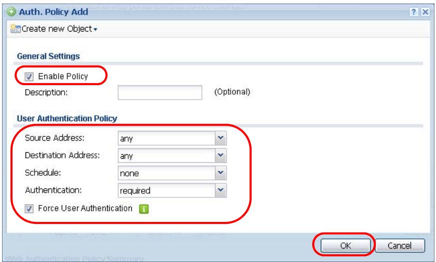ZYXEL UAG2100 - Turn on Web Authentication on the UAG - 2