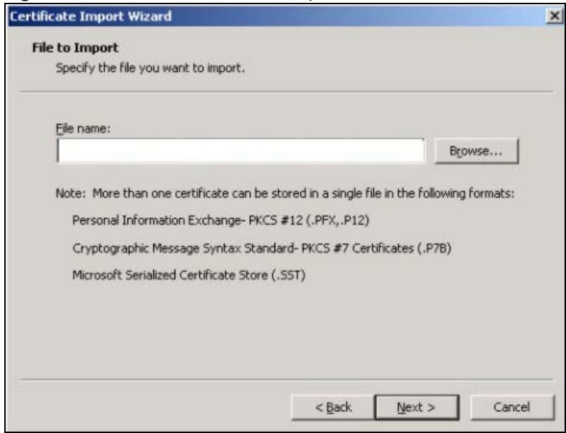 ZYXEL UAG2100 - Installing Your Personal Certificate(s) - 2