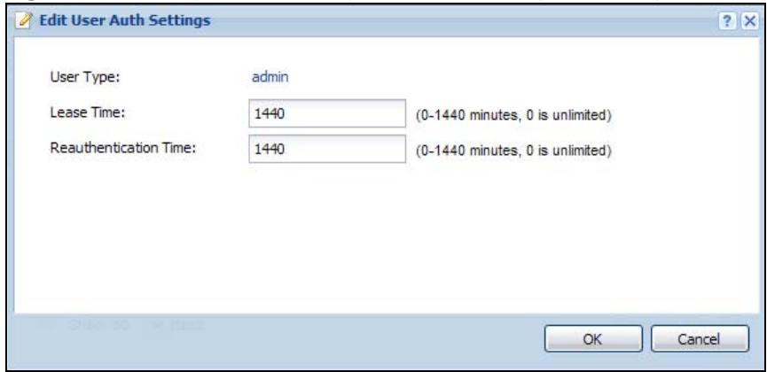 ZYXEL UAG2100 - Default User Settings Edit Screens - 1