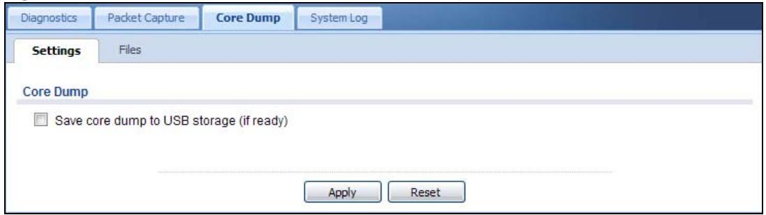 ZYXEL UAG2100 - Core Dump Screen - 1