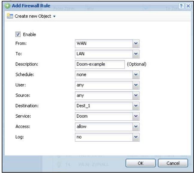 ZYXEL UAG2100 - Firewall Rule Configuration Example - 4
