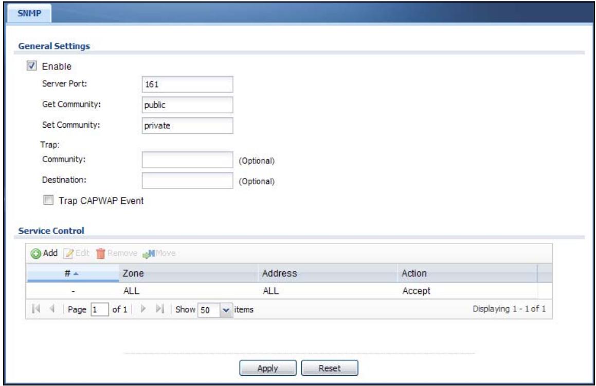 ZYXEL UAG2100 - Configuring SNMP - 1