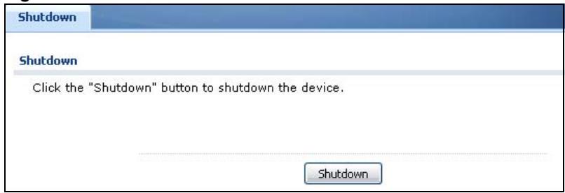 ZYXEL UAG2100 - The Shutdown Screen - 1