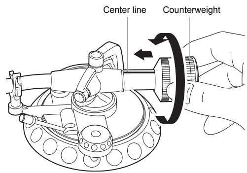 ONKYO CP-1050 - Mounting the counterweight - 1