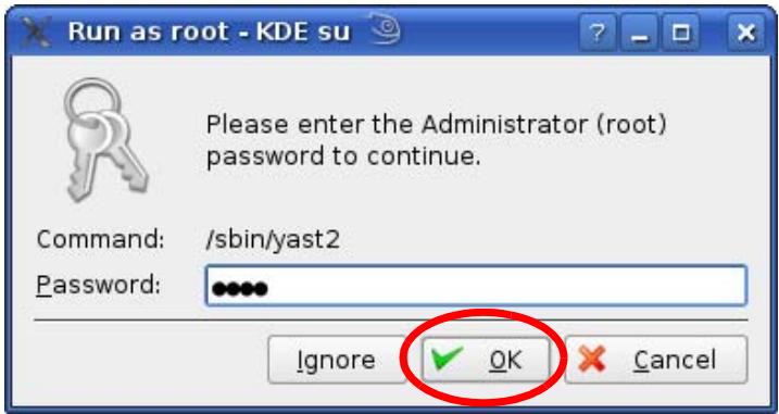 ZYXEL NWA1123-AC V2 - When the Run as Root - KDE su dialog opens, enter the admin password and click OK. - 1