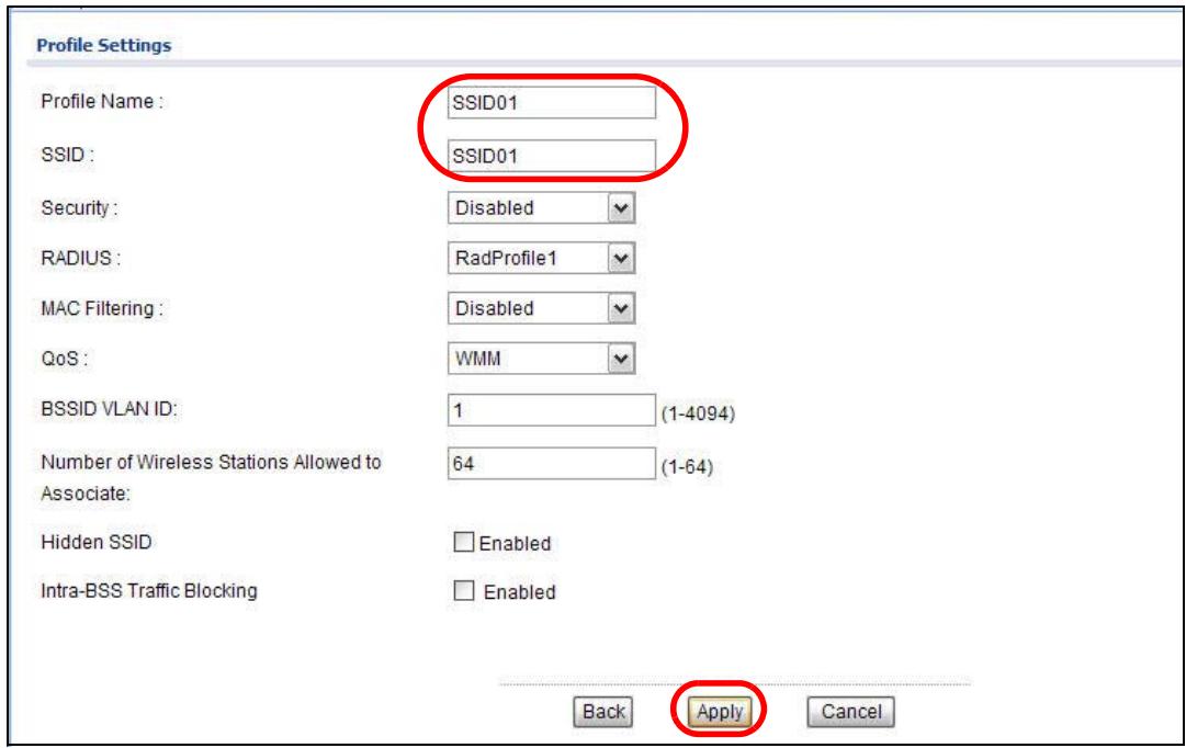 ZYXEL NWA1123-AC V2 - Configure the SSID Profiles - 1