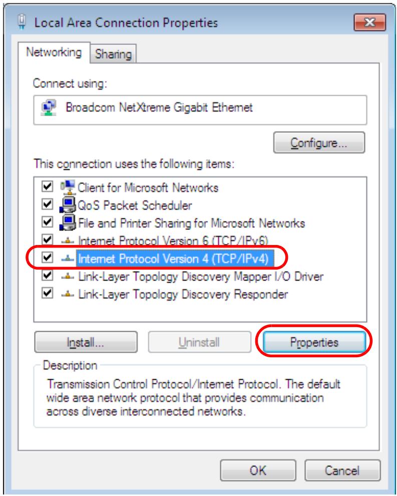 ZYXEL NWA1123-AC V2 - Select Internet Protocol Version 4 (TCP/IPv4) and then select Properties. - 1