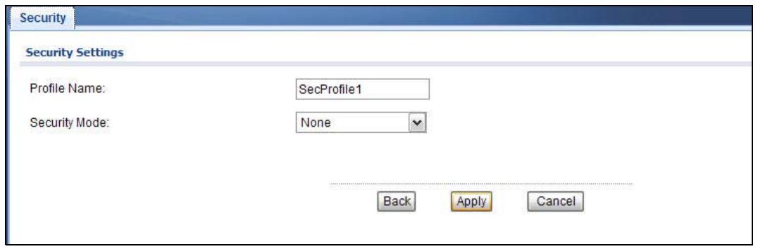 ZYXEL NWA1123-AC V2 - Profile Name Security Mode Modify - 1