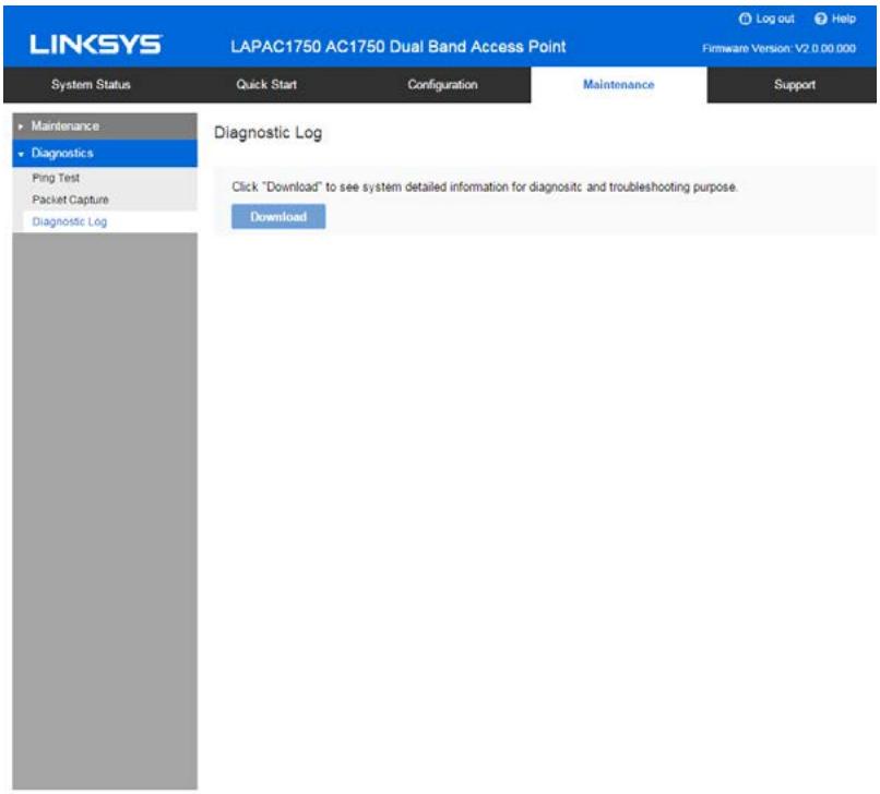 LINKSYS LAPAC1750 - Diagnostic Log - 1