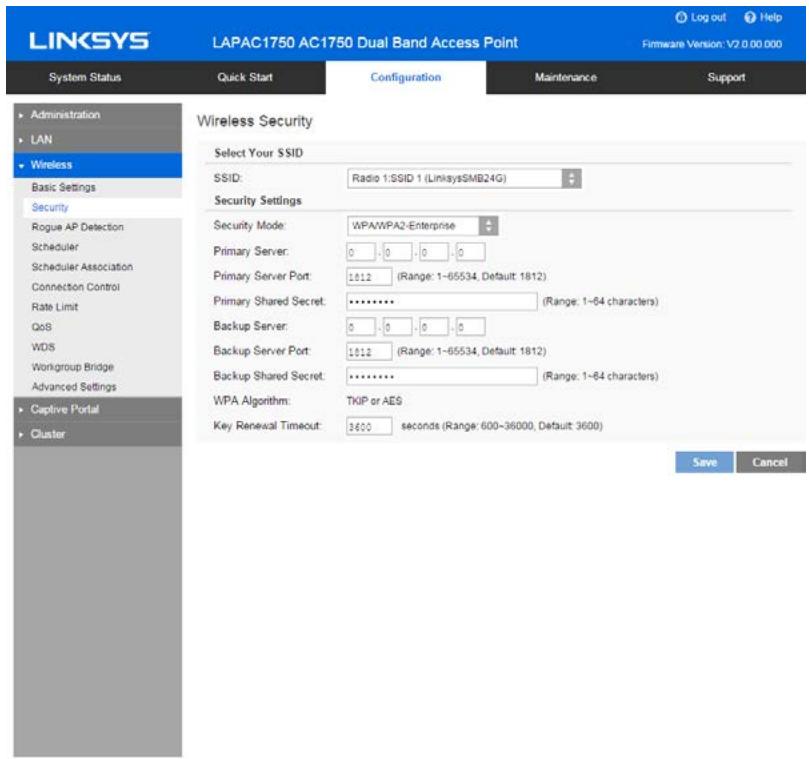 LINKSYS LAPAC1750 - WPA/WPA2-Enterprise - 1