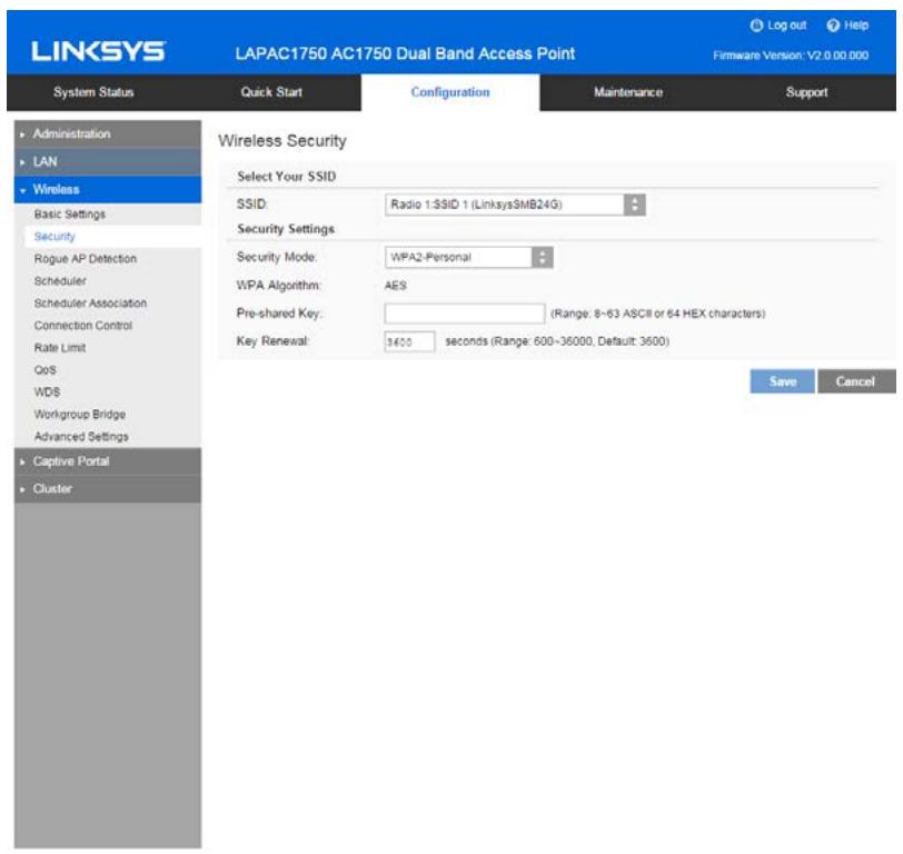 LINKSYS LAPAC1750 - WPA2-Personal - 1