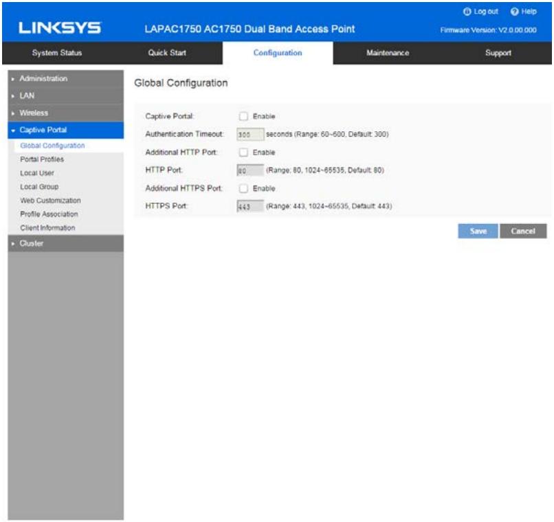 LINKSYS LAPAC1750 - Global Configuration - 1