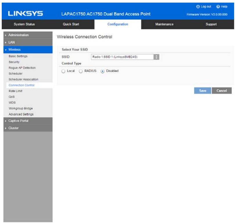 LINKSYS LAPAC1750 - Connection Control - 1