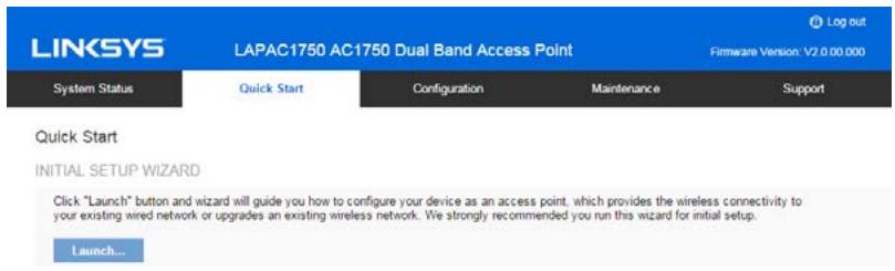 LINKSYS LAPAC1750 - Setup Wizard - 1