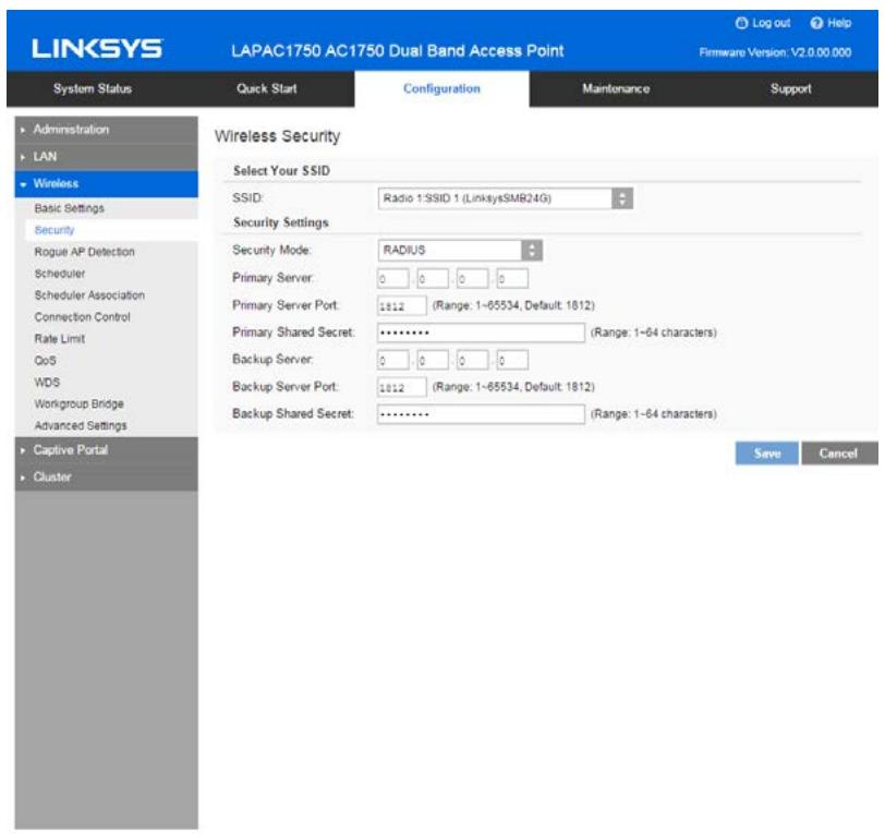 LINKSYS LAPAC1750 - RADIUS - 1