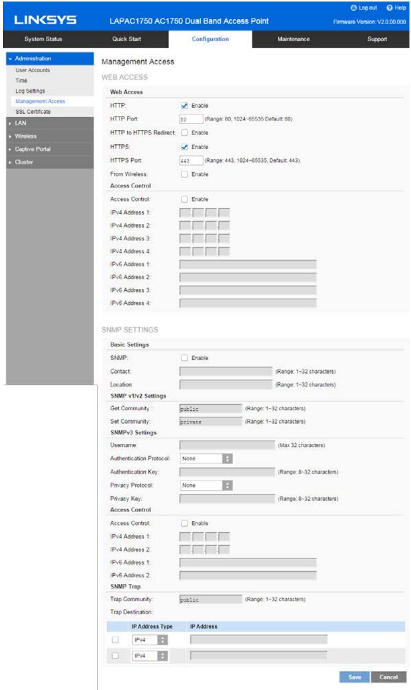 LINKSYS LAPAC1750 - Management Access - 1