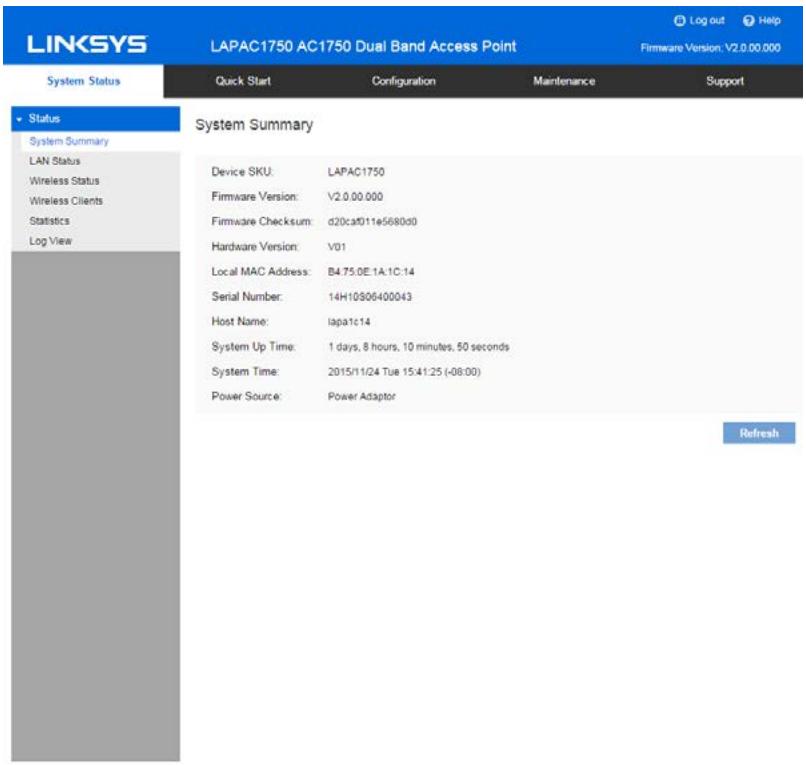 LINKSYS LAPAC1750 - System Summary - 1