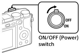 SONY A6500 - Step 4: Setting the language and the clock - 1
