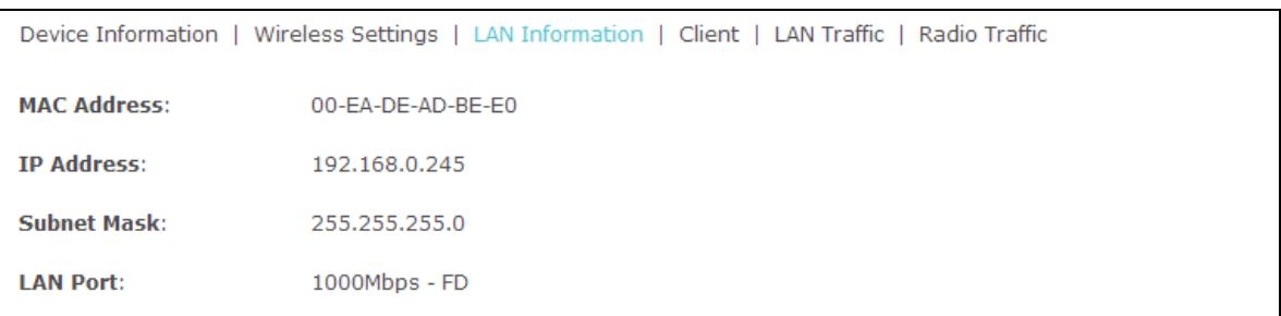 TP-LINK EAP225 - LAN Information - 1