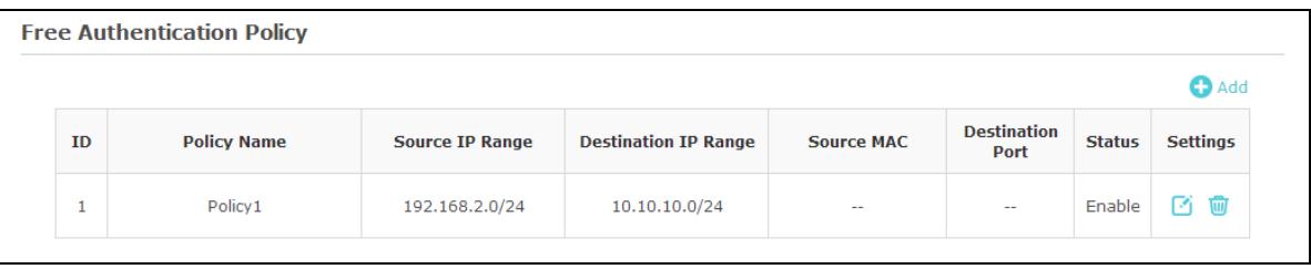 TP-LINK EAP225 - Free Authentication Policy - 3